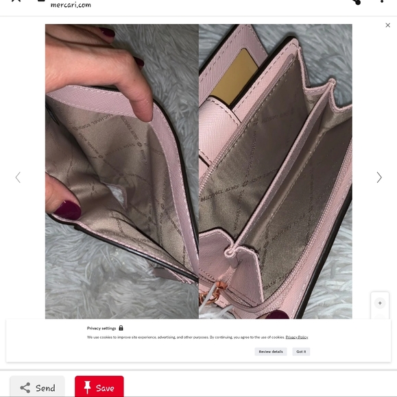 NWOT MICHAEL KORS JET SET TRAVEL BLOSSOM 35T9RT  BI-FOLD PLUS DUST BAG - Picture 12 of 13